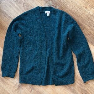 Girls Teal Cozy Cardigan Sweater | Size 10/12
